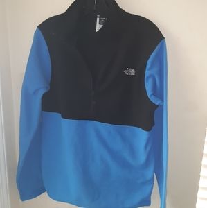 The North Face Alpine Polartec 100 NF0A7ZX7 Men Rare Blue Black 1/2 Zip Jacket .